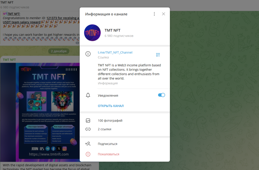 Пирамида TMT NFT — отзывы о мошенниках и схема обмана!