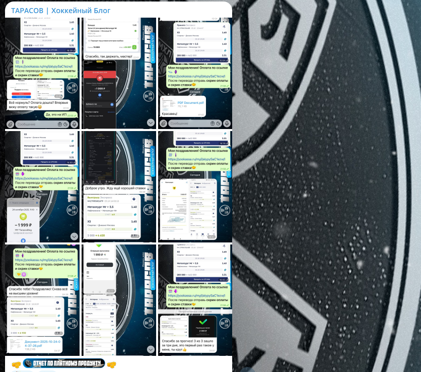 ТАРАСОВ | Хоккейный Блог отзывы о телеграме каппера